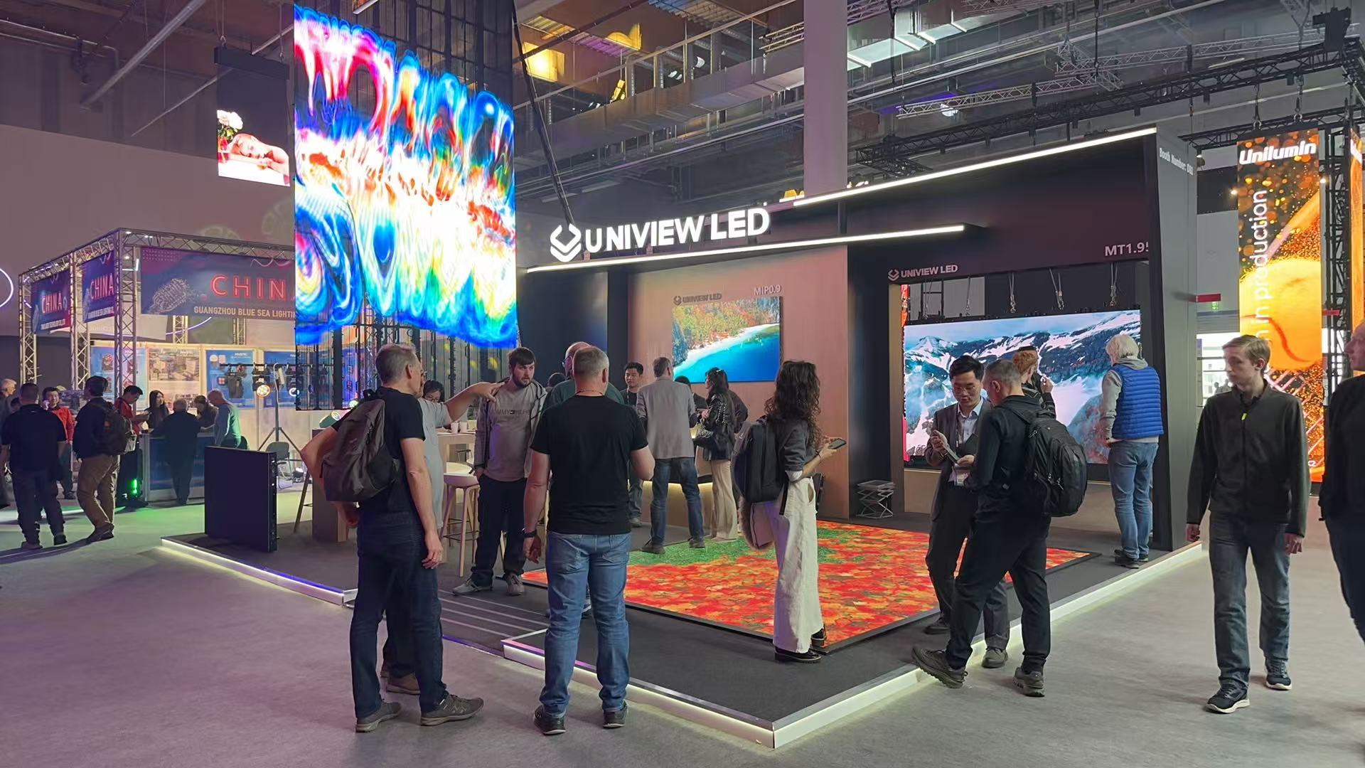 Uniview LED booth D81 at Prolight and Sound 2025 in Frankfurt showcasing professional LED display solutions