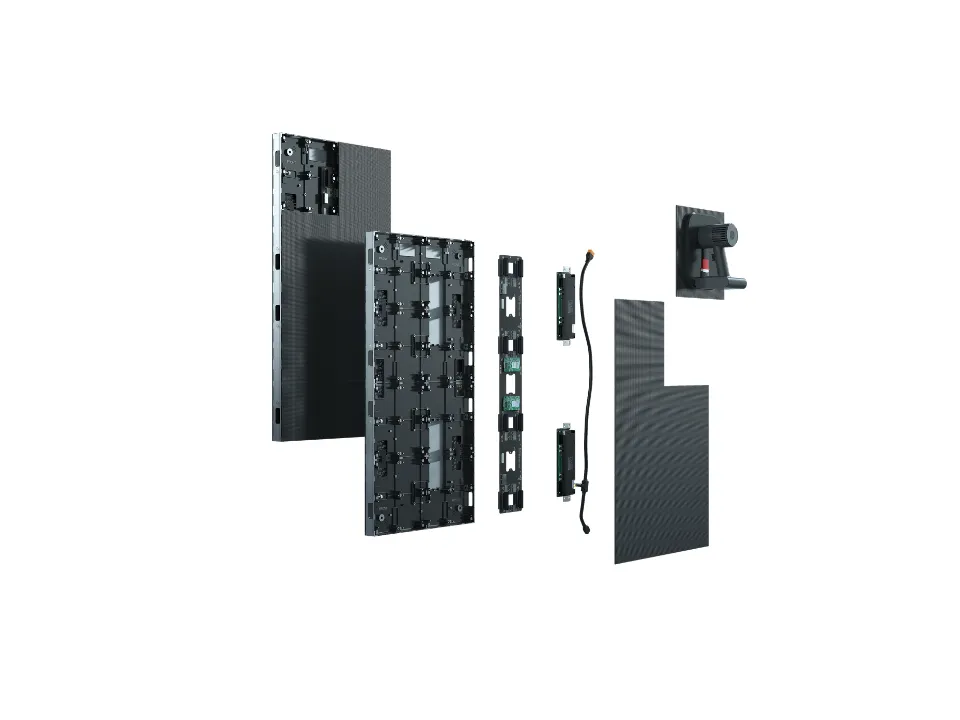 DualView front-service LED modules and hard-connected HUB maintenance structure