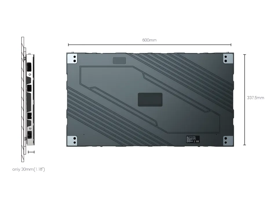 GHC cabinet dimensions and 16:9 format