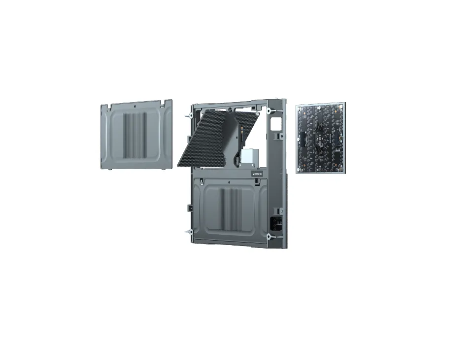 GT Series cabinet opened for front and rear service access