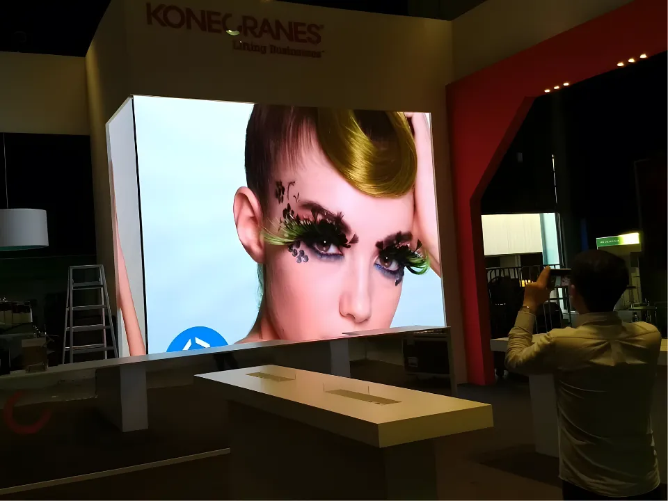 GT Series indoor LED display showing high-refresh visual content