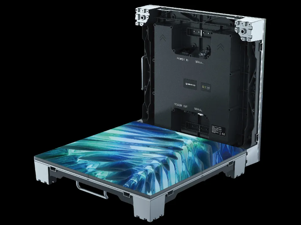 I Pro LED floor display system used as a digital groundplane