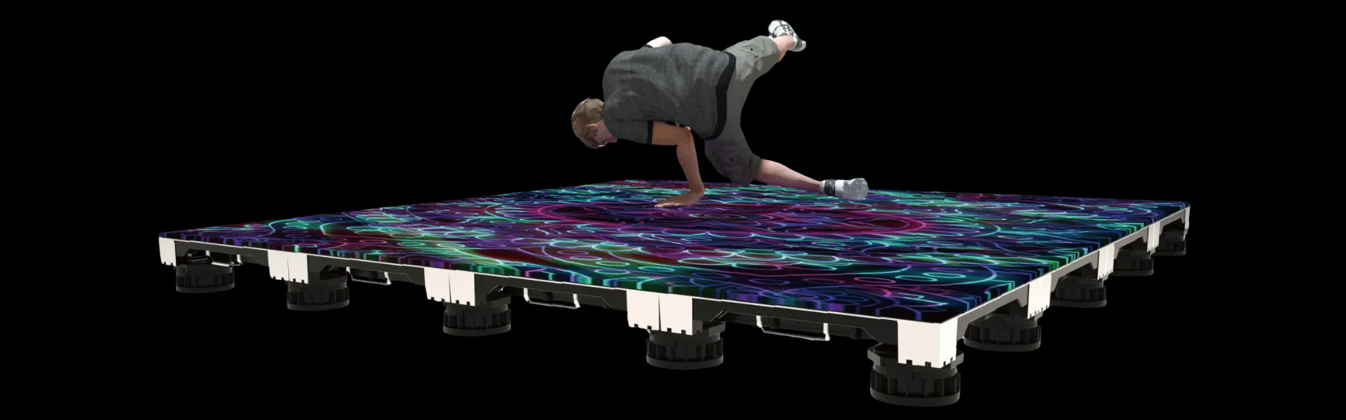 I Pro interactive floor responding to people
