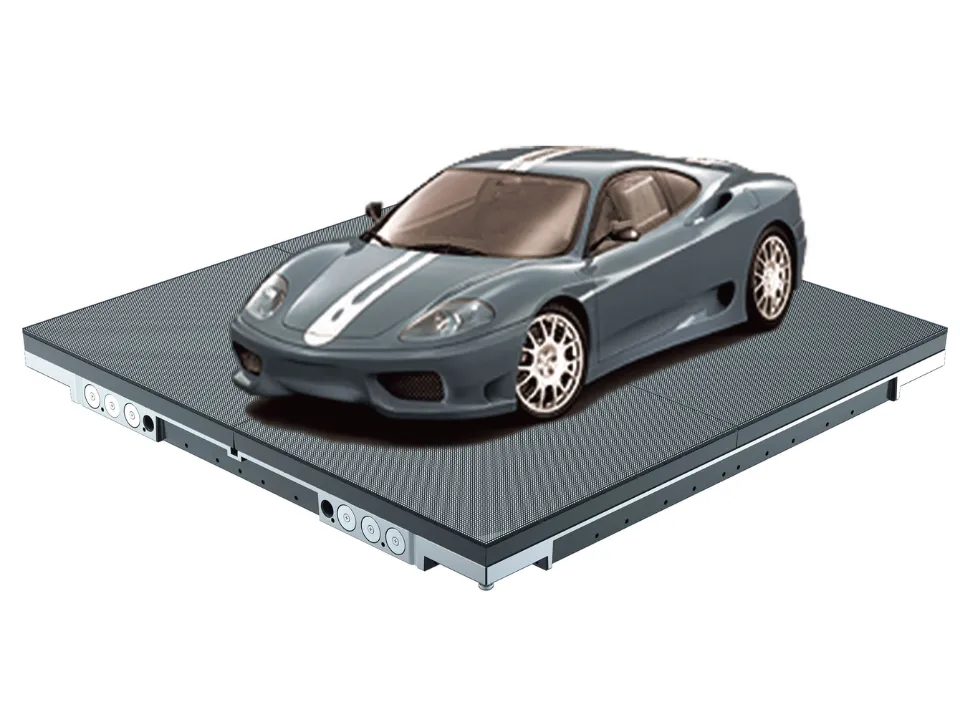 Vehicle positioned on an IW Series LED floor
