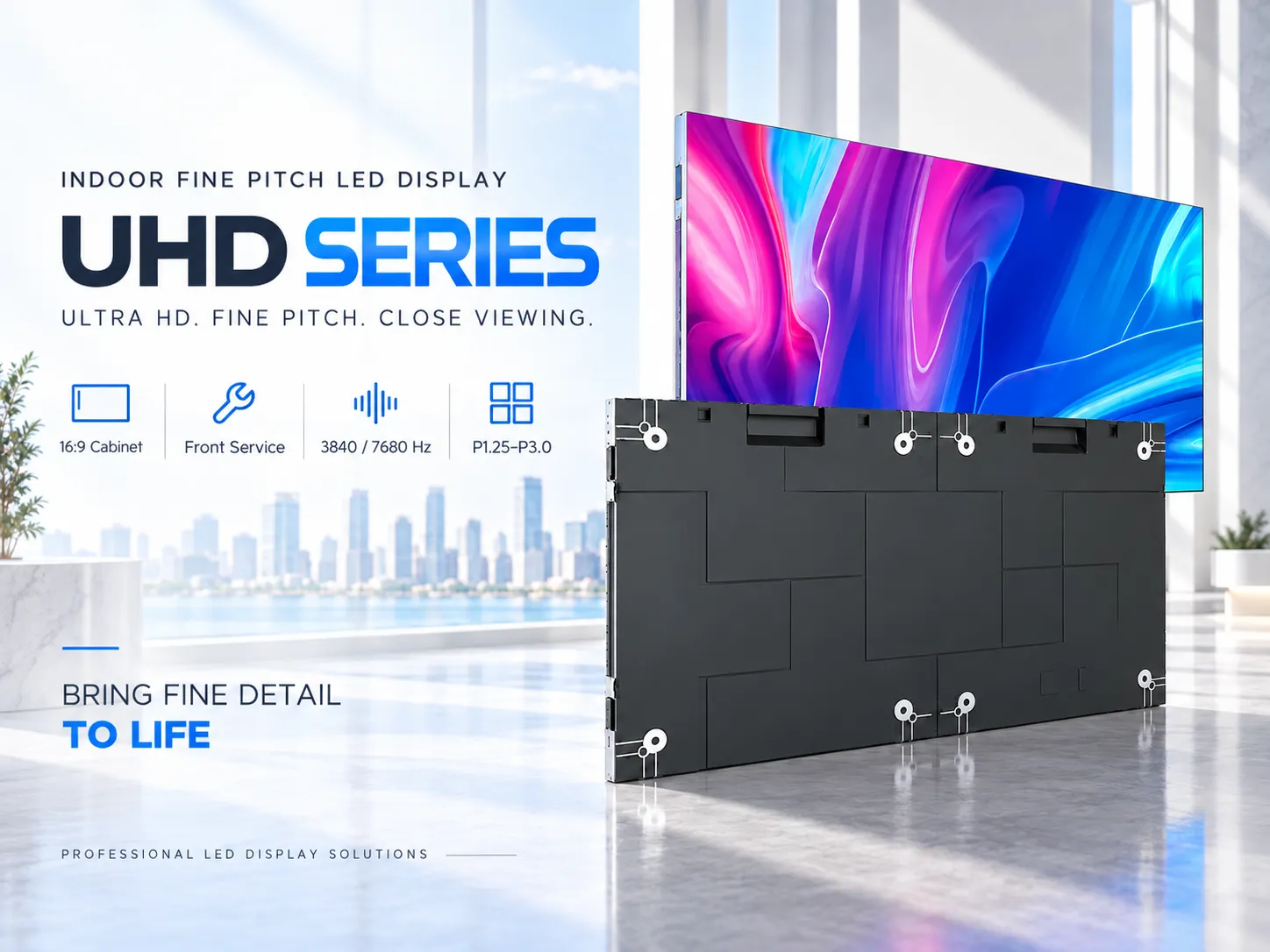 UHD fine pitch indoor LED display